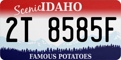 ID license plate 2T8585F