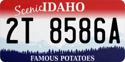 ID license plate 2T8586A