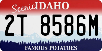 ID license plate 2T8586M