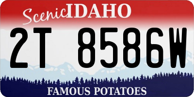 ID license plate 2T8586W
