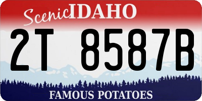 ID license plate 2T8587B