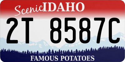ID license plate 2T8587C