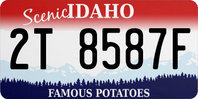 ID license plate 2T8587F