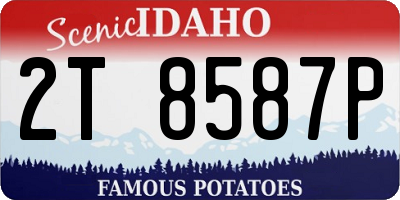 ID license plate 2T8587P