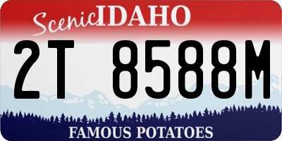 ID license plate 2T8588M