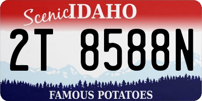 ID license plate 2T8588N
