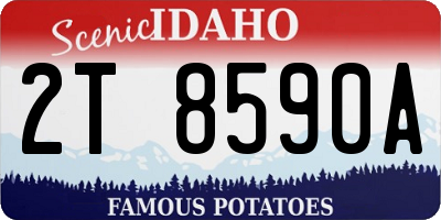 ID license plate 2T8590A