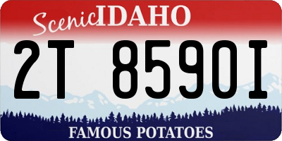 ID license plate 2T8590I