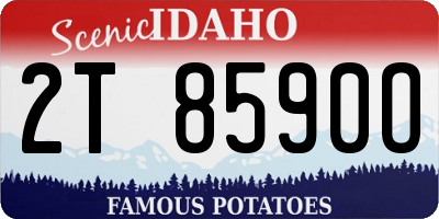 ID license plate 2T8590O