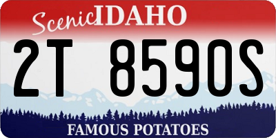 ID license plate 2T8590S