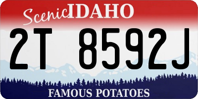 ID license plate 2T8592J