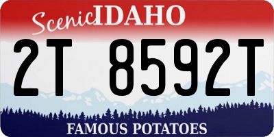 ID license plate 2T8592T