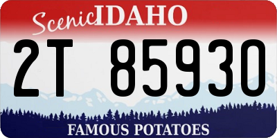 ID license plate 2T8593O