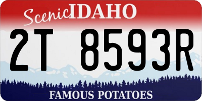 ID license plate 2T8593R