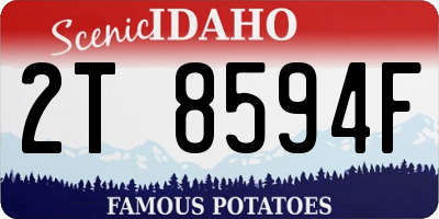 ID license plate 2T8594F