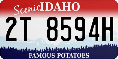 ID license plate 2T8594H