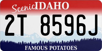 ID license plate 2T8596J