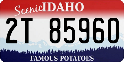 ID license plate 2T8596O