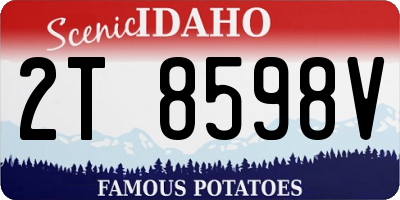 ID license plate 2T8598V
