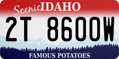 ID license plate 2T8600W