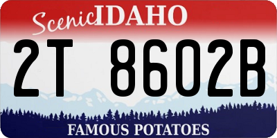 ID license plate 2T8602B