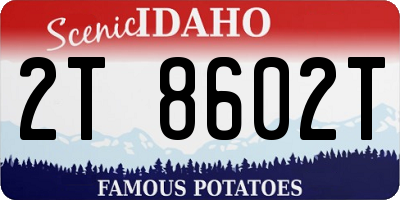 ID license plate 2T8602T