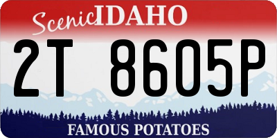 ID license plate 2T8605P