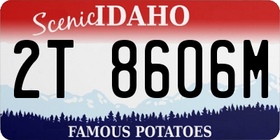 ID license plate 2T8606M