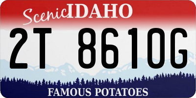ID license plate 2T8610G