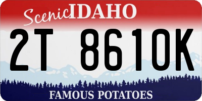 ID license plate 2T8610K