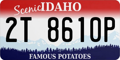 ID license plate 2T8610P