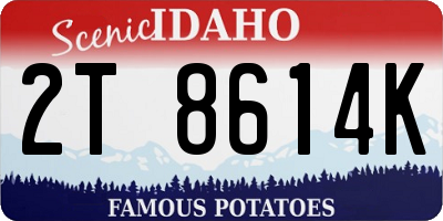 ID license plate 2T8614K