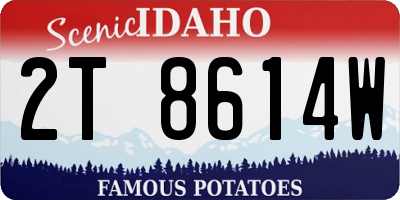 ID license plate 2T8614W
