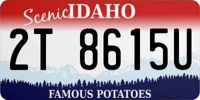 ID license plate 2T8615U
