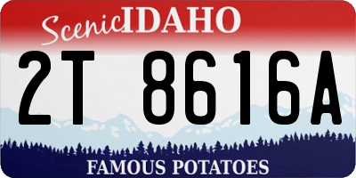 ID license plate 2T8616A