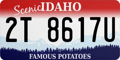 ID license plate 2T8617U