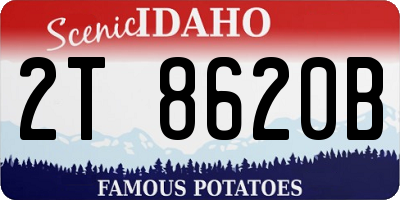 ID license plate 2T8620B