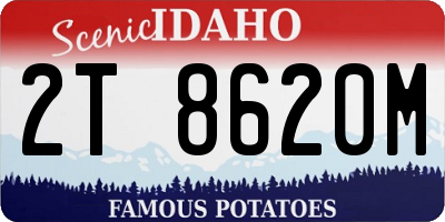 ID license plate 2T8620M