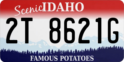 ID license plate 2T8621G