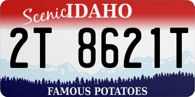 ID license plate 2T8621T