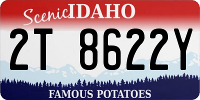 ID license plate 2T8622Y