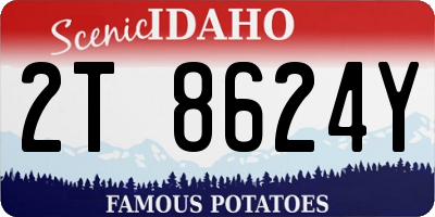 ID license plate 2T8624Y
