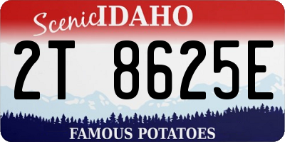 ID license plate 2T8625E