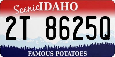ID license plate 2T8625Q