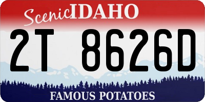 ID license plate 2T8626D