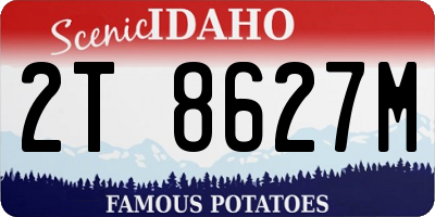 ID license plate 2T8627M