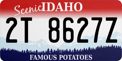 ID license plate 2T8627Z