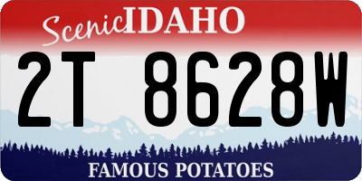 ID license plate 2T8628W