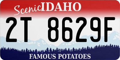 ID license plate 2T8629F