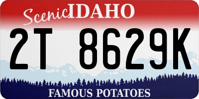 ID license plate 2T8629K